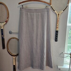 Zara NWT A-Line sweater skirt Large Gray Heavy Knit
